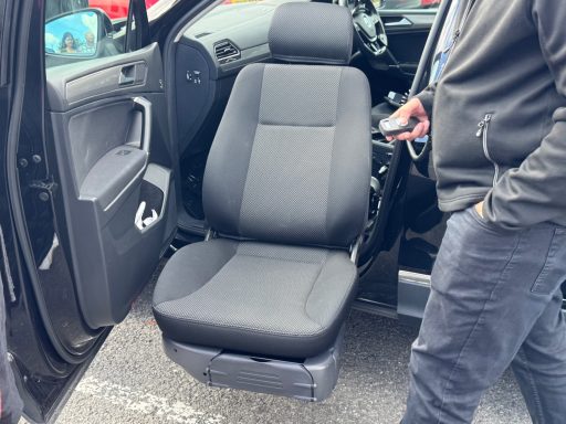Remote moveable seat for access