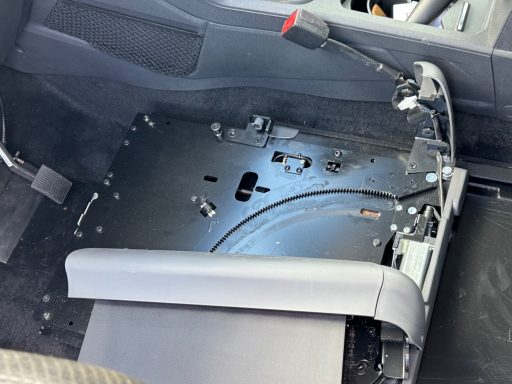 Remote moveable seat for access - mechanism